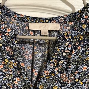 Loft 00P Floral Midi Dress
